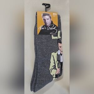NEW Elvis Presley Men's Socks Size 7-12 Official Elvis Merchandise Gray